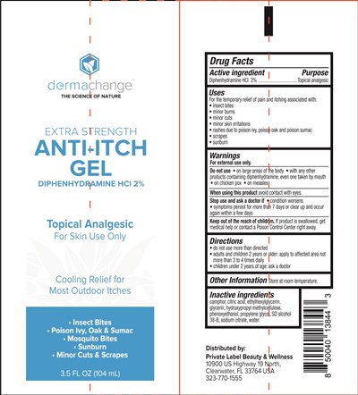 Label (Dermachange Extra Strength Anti Itch Gel 3.5oz 40 Copy)